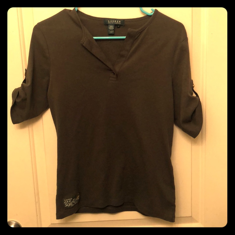 Forest green Ralph Lauren 3/4 length shirt